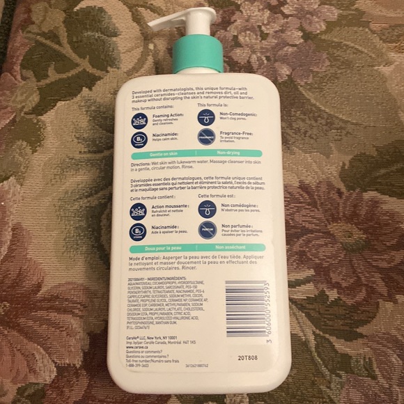 CERAVE FOAMING FACIAL CLEANSER 562 ML - Picture 2 of 2